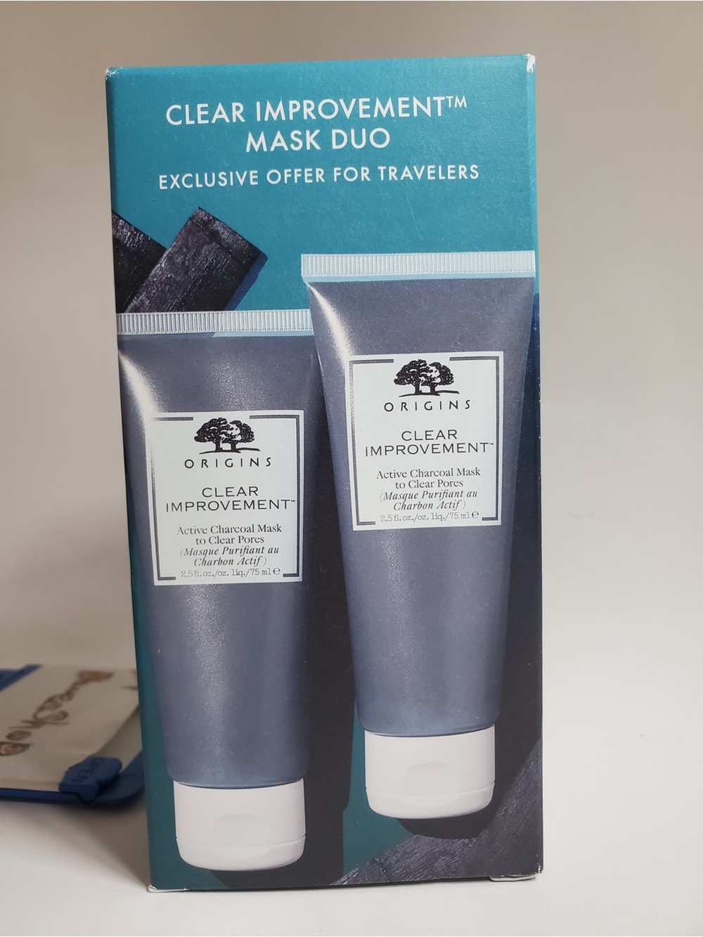 Origins Clear Improvement Active Charcoal Mask Duo Set 2.5oz/75ml each NIB